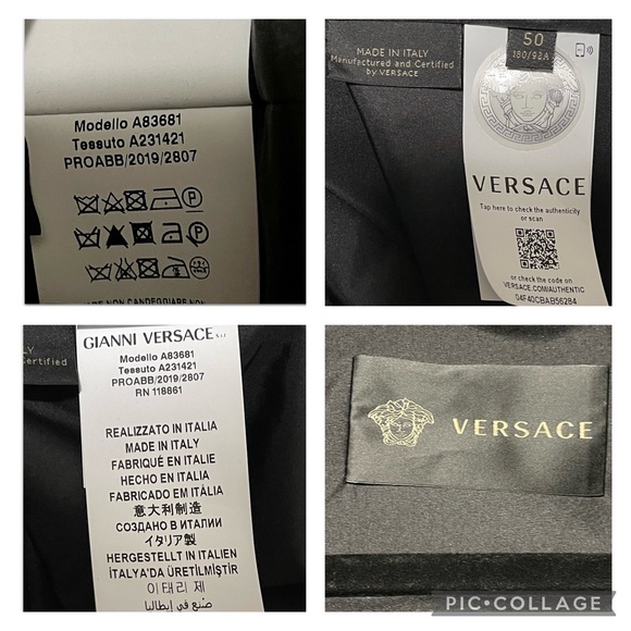 Versace Barocco Patterned Windbreaker Track Jacket Zip-up NWOT Sz. 50 - Picture 4 of 5